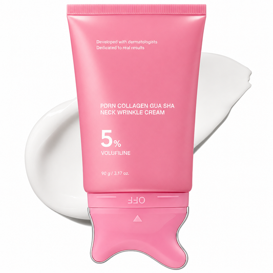 PDRN Neck & Face Collagen Cream with Built-In Gua Sha