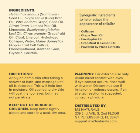 Anti-Cellulite Skin Firming Massage Oil